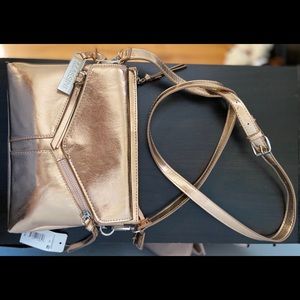 Stunning rose gold cross body bag